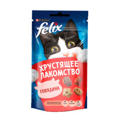 Felix хрустящее лакомство с говядиной для кошек