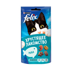 Felix хрустящее лакомство с рыбой для кошек