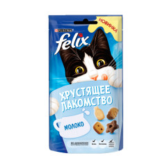 Felix хрустящее лакомство с молоком для кошек