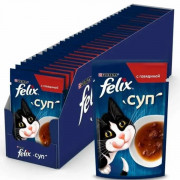 Влажный корм Felix Суп для взрослых кошек, с говядиной