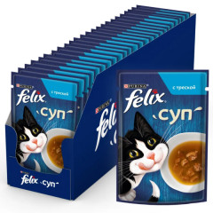 Felix суп пауч для кошек треска