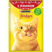 Friskies корм консервированный для кошек язык в подливке
