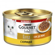 Gourmet Gold корм консервированный для кошек соус делюкс курица