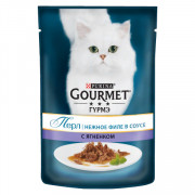 Консервы Gourmet Perle для кошек кусочки в подливке ягненок