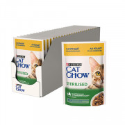 Cat Chow консервы для кошек стерилизованных курица и баклажан