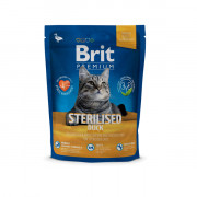 Brit Premium Cat Sterilised для стерилизованных кошек утка, курица и куриная печень