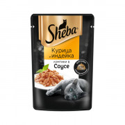 Sheba корм консервированный для кошек курица и индейка ломтики в соусе