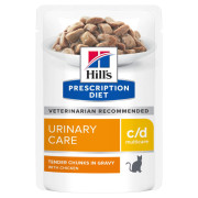 Hill's Prescription Diet c/d Multicare корм консервированный для кошек при МКБ струвиты, курица