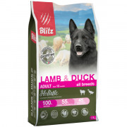 Blitz Holistic Lamb & Duck Adult Dog All Breeds (Grain Free) корм сухой беззерновой для взрослых собак всех пород с ягненком и уткой