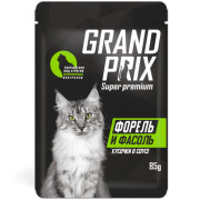 Grand Prix пауч для кошек кусочки в соусе форель и фасоль