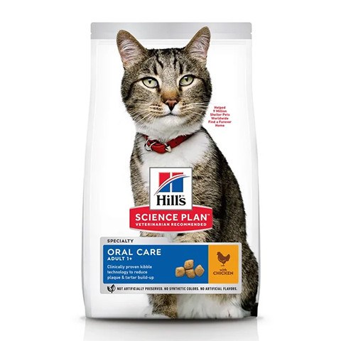 Hill's Science Plan Oral Care корм сухой для кошек для ухода за полостью рта, курица