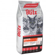 Blitz Classic Poultry Adult Cat All Breeds корм сухой для взрослых кошек с домашней птицей