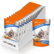 Cat Lunch корм консервированный для котят кусочки в желе с Кроликом