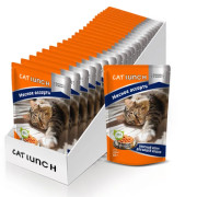 Cat Lunch пауч для кошек кусочки в желе мясное ассорти