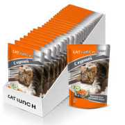 Cat Lunch корм консервированный для кошек кусочки в желе с Курицей