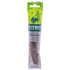 TiTBiT лакомство для собак маленьких и средних пород Колбаски Венские с говядиной, для поощрения, для игр
