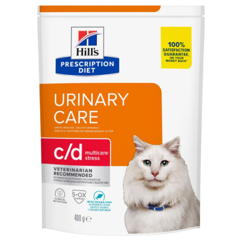 Hill's Prescription Diet c/d Multicare Stress корм сухой для поддержания здоровья мочевыводящих путей у кошек, для борьбы со стрессом, океаническая рыба