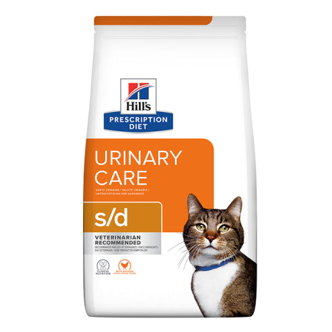 Hill's Prescription Diet s/d Urinary Care сухой корм для кошек для поддержания здоровья мочевыводящих путей, курица