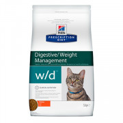 Hill's сухой корм для кошек W/D полноценный диетический рацион при сахарном диабете, запорах, колитах
