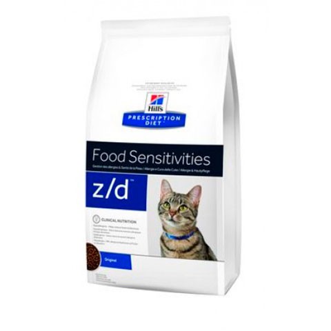 Hill's сухой корм для кошек Z/D полноценный диетический рацион при пищевых аллергиях