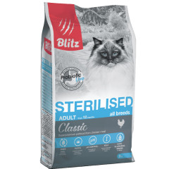 Blitz Classic Chicken Adult Sterilised Cat All Breeds корм сухой для стерилизованных кошек с курицей