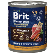Brit Premium By Nature корм консервированный для собак всех пород, говядина и печень