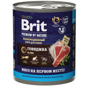 Brit Premium By Nature корм консервированный для собак всех пород, говядина и рис