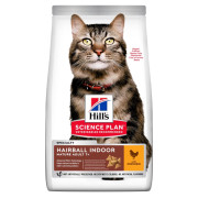 Hill's Science Plan Hairball Indoor Mature Adult 7+ корм сухой для пожилых кошек контроль вывод шерсти из желудка, курица
