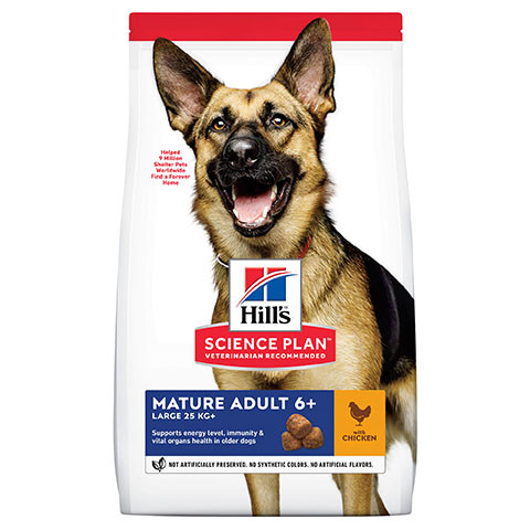 Hill's Science Plan Mature Adult 6+ Large Breed корм сухой для пожилых собак крупных пород, курица