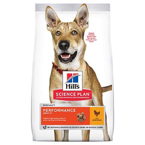 Hill's Science Plan Adult Performance корм сухой для активных собак, курица