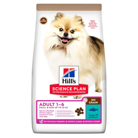 Hill's Science Plan No Grain Small & Mini Breed корм сухой беззерновой для собак мелких и миниатюрных пород, тунец