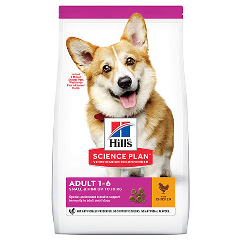 Hill's Science Plan Small & Mini Breed корм сухой для собак мелких и миниатюрных пород, курица