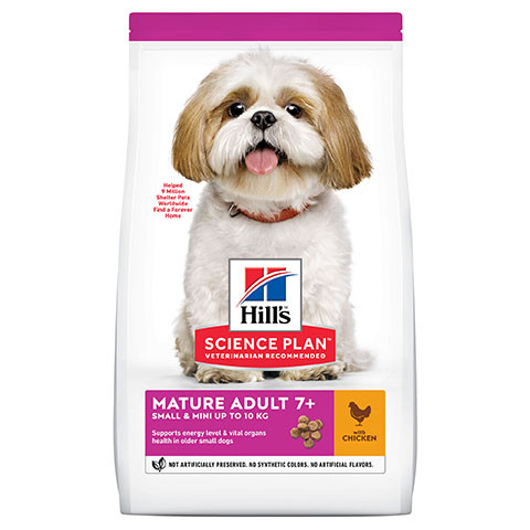 Hill's Science Plan Mature Adult 7+ Small & Mini Breed корм сухой для пожилых собак мелких и миниатюрных пород, курица