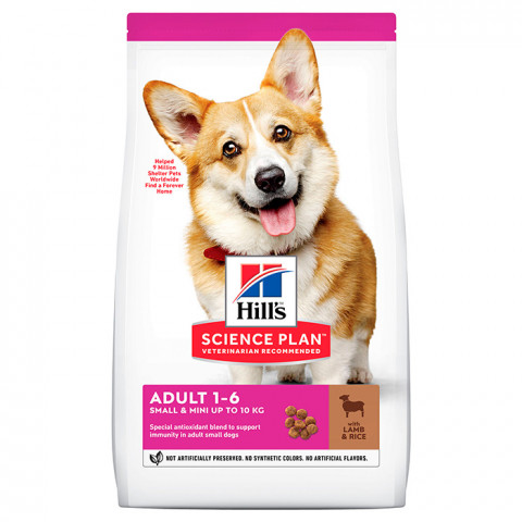 Hill's Science Plan Small & Mini Breed корм сухой для собак мелких и миниатюрных пород, ягненок