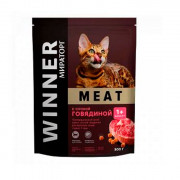 Winner Meat Корм сухой полнорационный для взрослых кошек старше 1 года с сочной говядиной