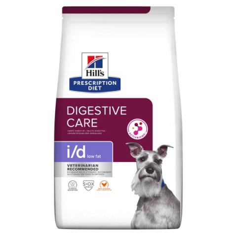 Hill's Prescription Diet i/d Low Fat Digestive Care корм сухой для собак для поддержания здоровья ЖКТ, поджелудочной железы, курица