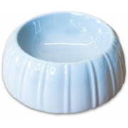 КерамикАрт миска керамическая для животных с полосками серая, 300мл