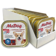 Mr.Dog консервы для собак Микс с говядиной сердцем и печенью 10шт по 300г