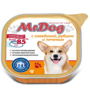 Mr.Dog консервы для собак с говядиной рубцом и печенью