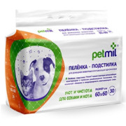 Petmil пеленка впитывающая одноразовая 60х60см