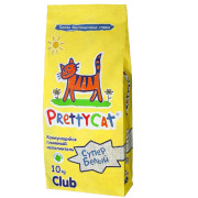 Pretty Cat Супер белый CLU бентонитовый комкующийся наполнитель для кошачьего туалета