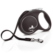 Flexi Black Design поводок-рулетка tape L 5м 50кг