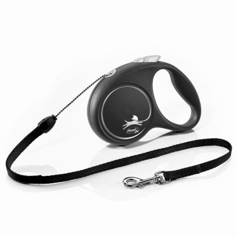 Flexi Black Design поводок-рулетка cord M 5м 20кг