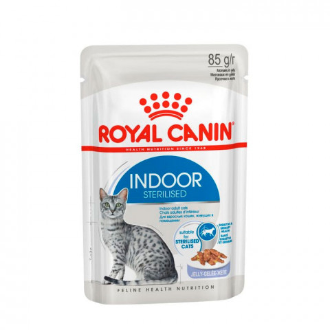 Royal Canin INDOOR Sterilised корм консервированный кусочки в желе для кошек живущих в помещении