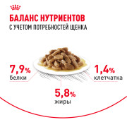Royal Canin Mini Puppy консервированный для щенков мелких пород в возрасте до 10 месяцев, кусочки в соусе