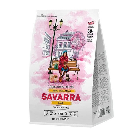 Savarra Adult Dog Small Breed сухой корм для собак мелких пород ягненок рис