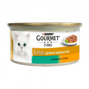 Gourmet Gold корм консервированный для кошек кролик, печень