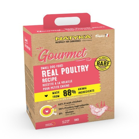 NATYKA Gourmet DOG Adult Small Dogs Poultry корм сухой для собак малых пород с птицей