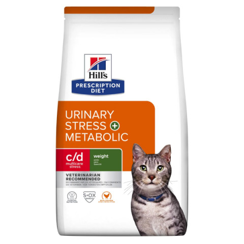 Hill's Prescription Diet c/d Multicare Stress+Metabolic корм сухой для кошек для заботы о здоровье нижних мочевыводящих путей и коррекции веса