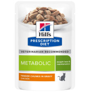 Hill's Prescription Diet Metabolic Weight Management влажный корм для кошек для достижения и поддержания оптимального веса, с курицей